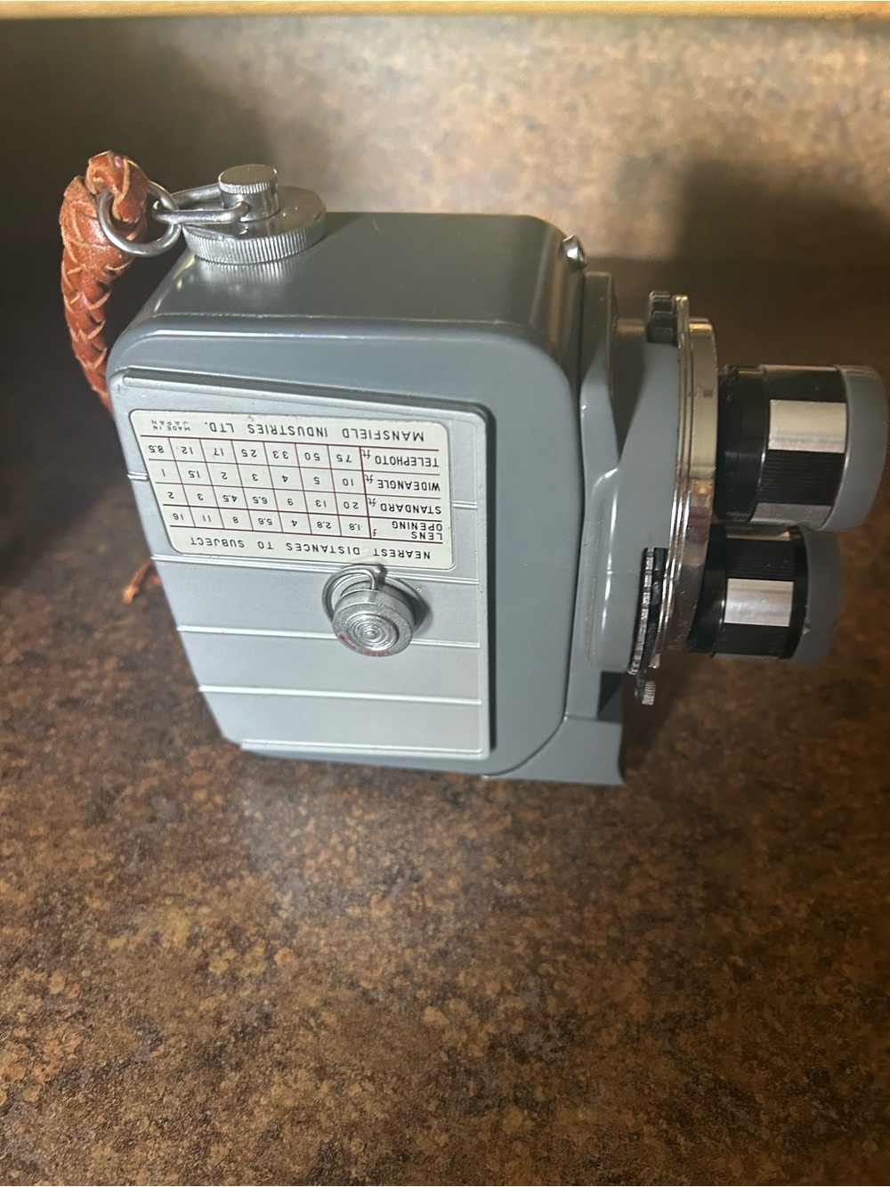 Gray Classic 8mm Film Movie Camera - Unknown Brand